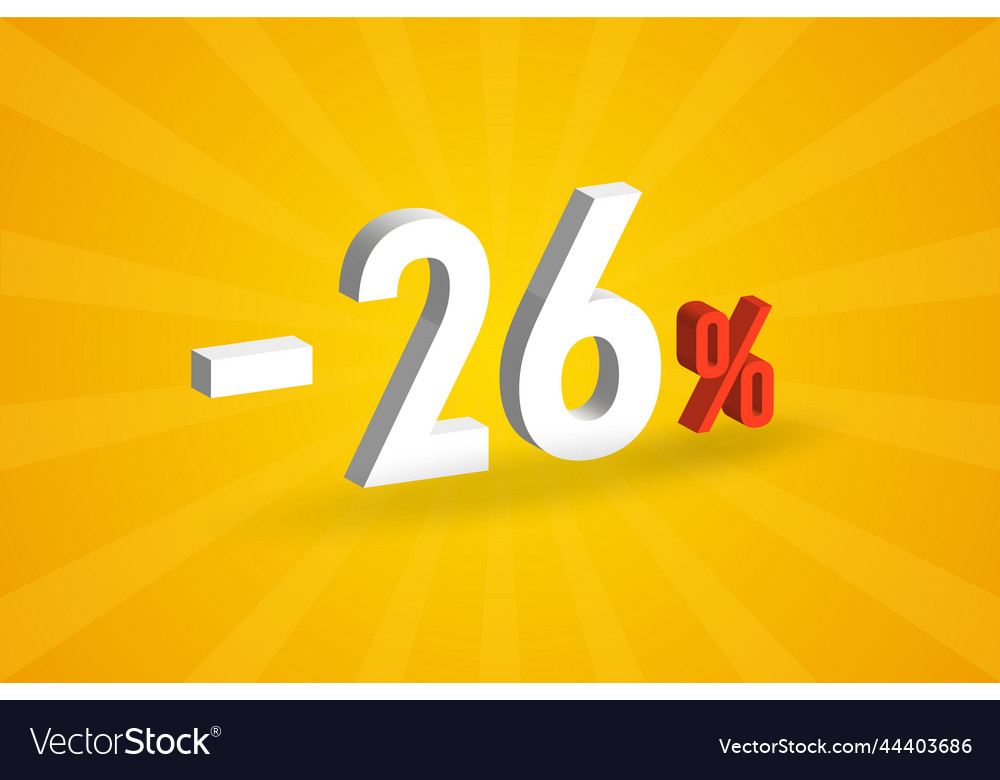 Negative 26 discount 3d text for sells