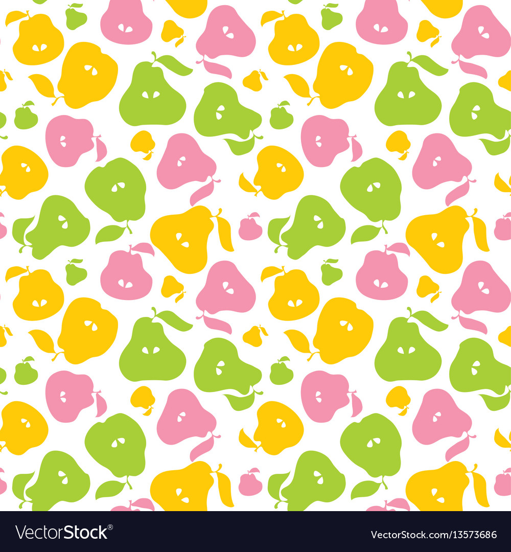 Pear fruit seamless pattern for fabric background Vector Image