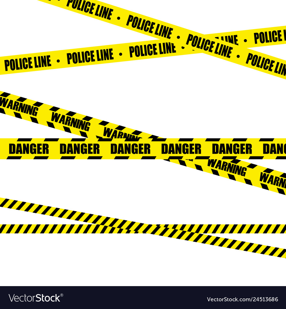 Police line set Royalty Free Vector Image - VectorStock