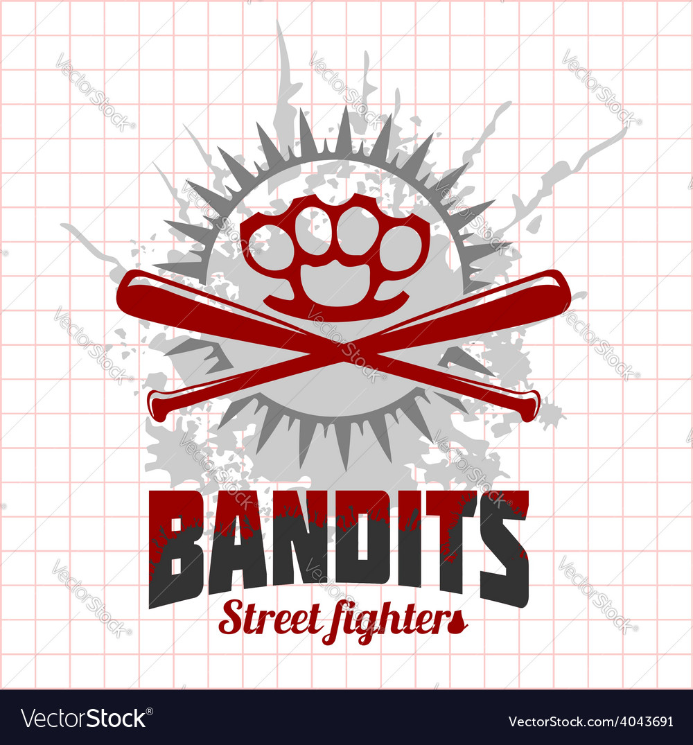 Bandits and hooligans - emblem of criminal