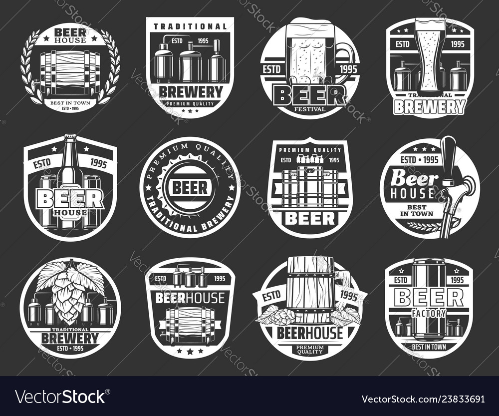 Beer house bar and brewery pub festival vector image Beer house bar and brewery pub festival