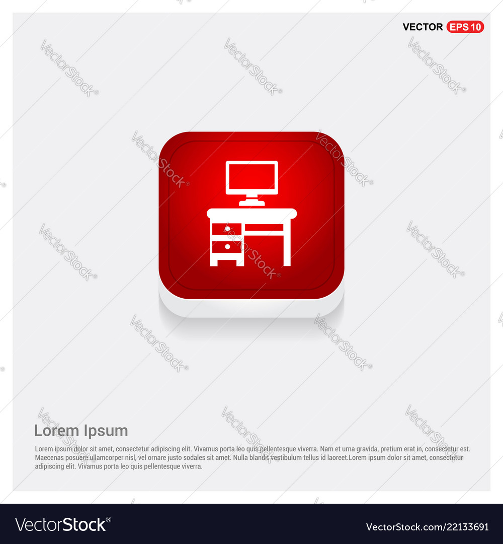 Computer table icon Royalty Free Vector Image - VectorStock
