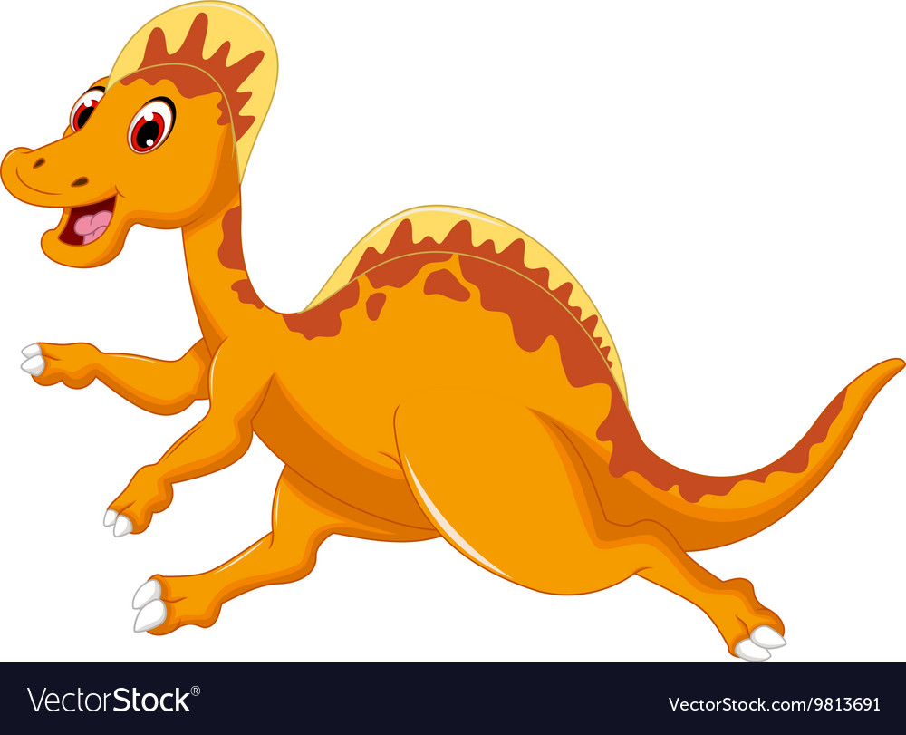 Cute dinosaur cartoon posing Royalty Free Vector Image