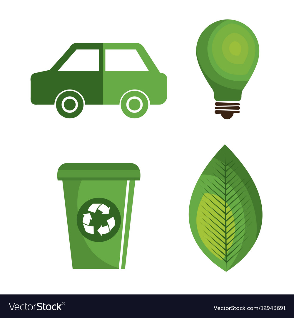 Eco Green Environmental Poster Royalty Free Vector Image