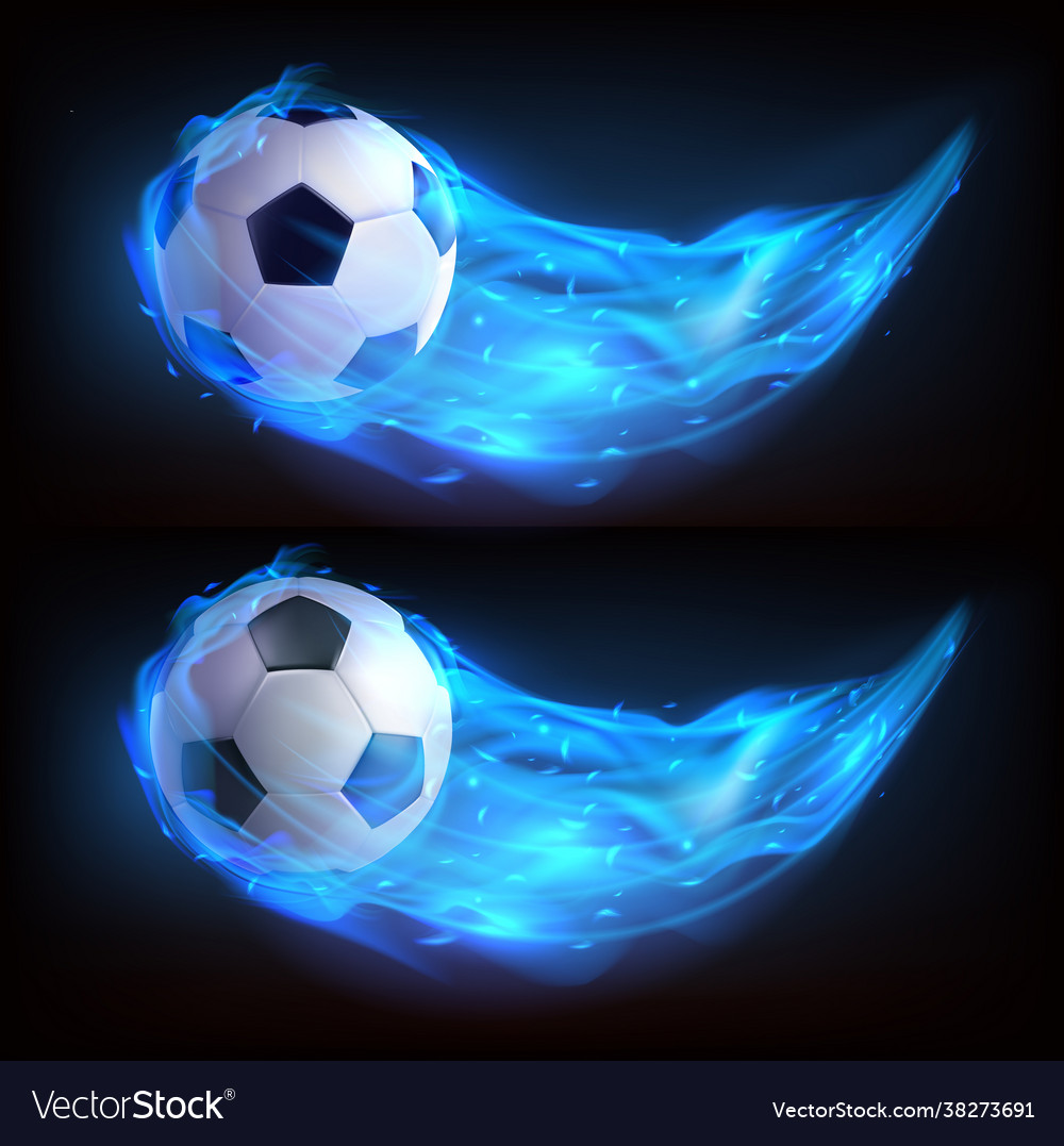 Fiery Soccer Player Isolated on Dark Background. the Concept of