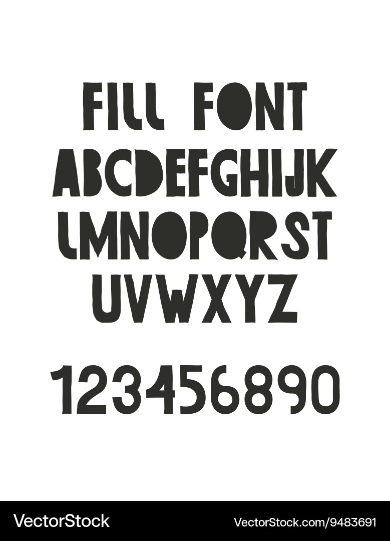 Working Font Working font Royalty Free Vector Image - VectorStock