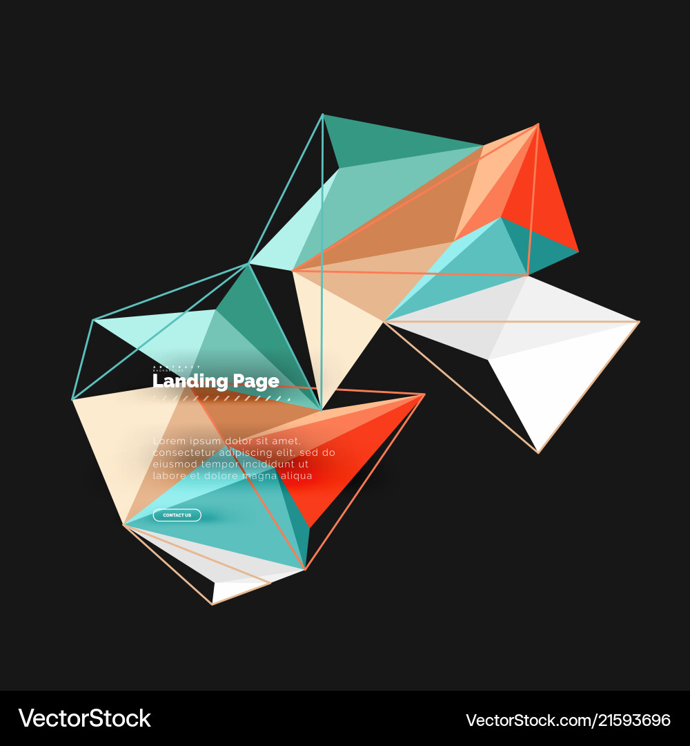 3d triangle abstract background Royalty Free Vector Image