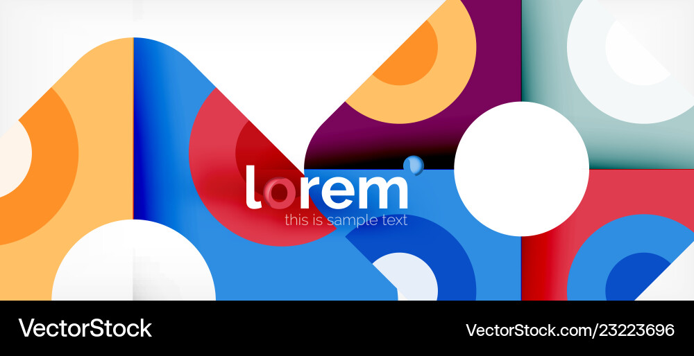 Abstract Graphic Design Rounded Abstract round elements composition background Vector Image