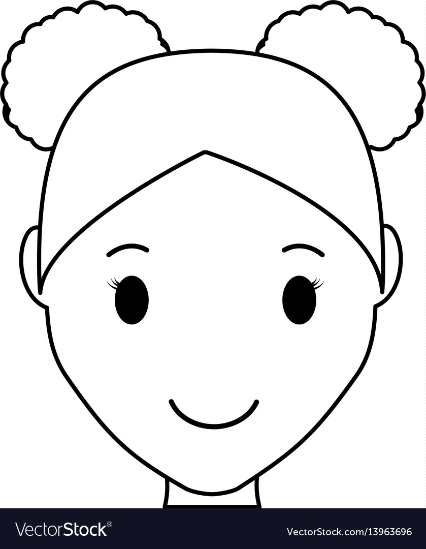 Girl cartoon iconhappy face icon over