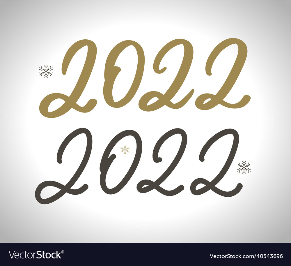 Happy new year 2022 logo text design Royalty Free Vector