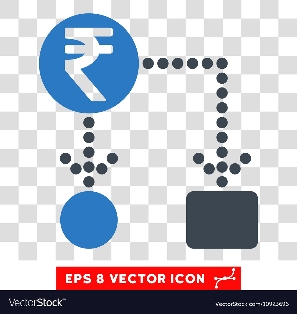 Indian rupee cashflow eps icon