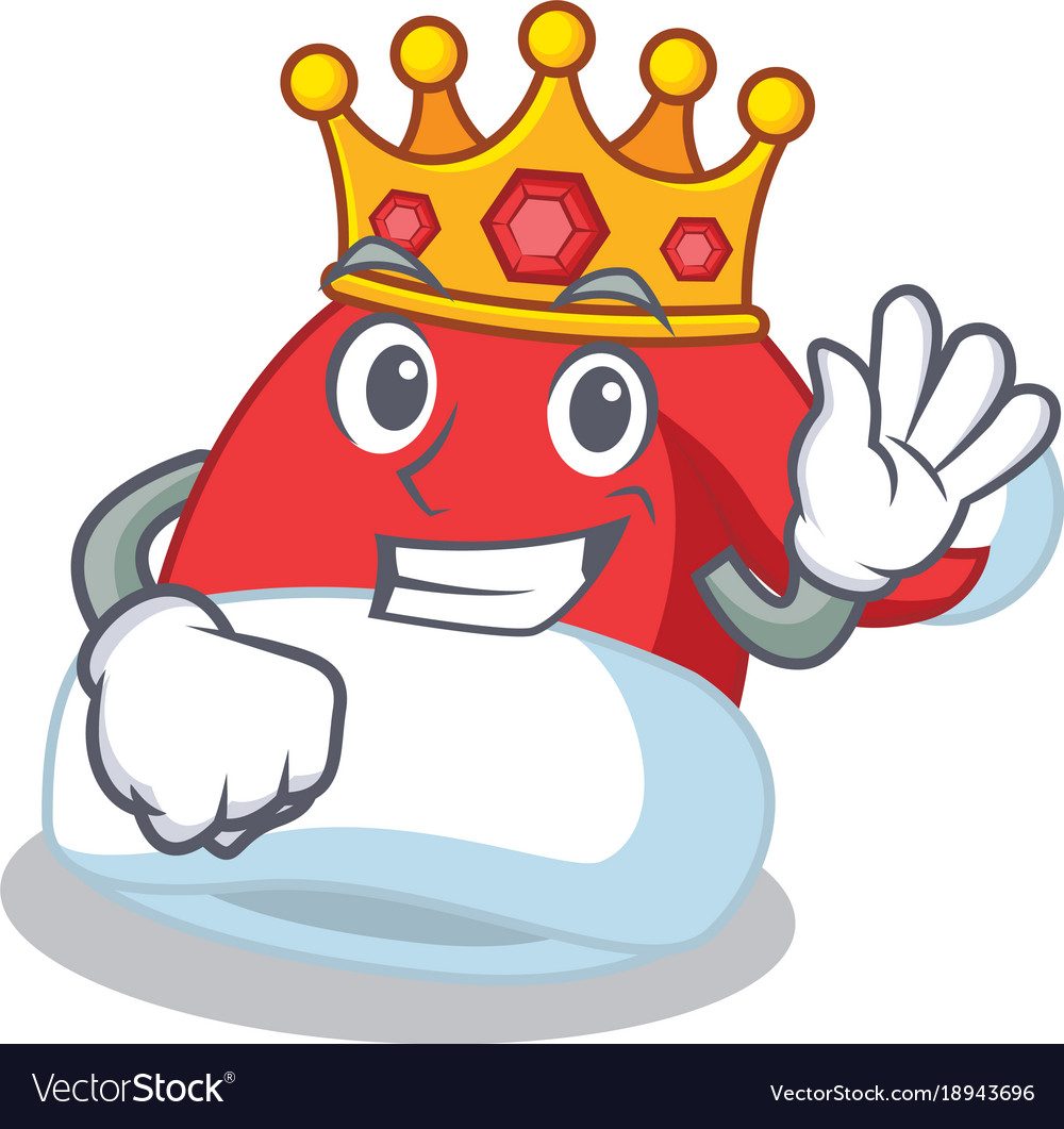 King christmas hat character cartoon Royalty Free Vector