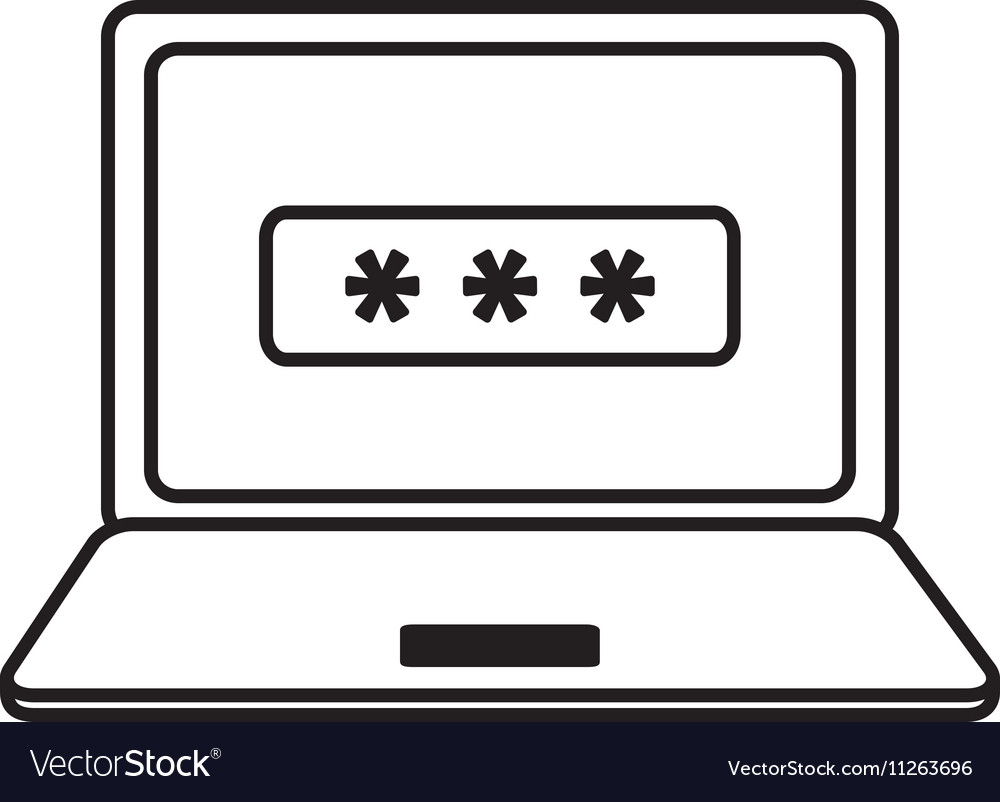 Laptop computer portable device isolated icon Vector Image