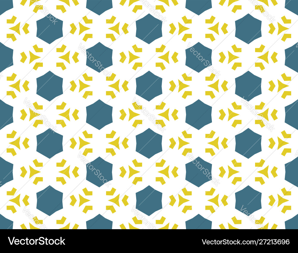 Seamless geometric pattern shaped blue hexagons Vector Image