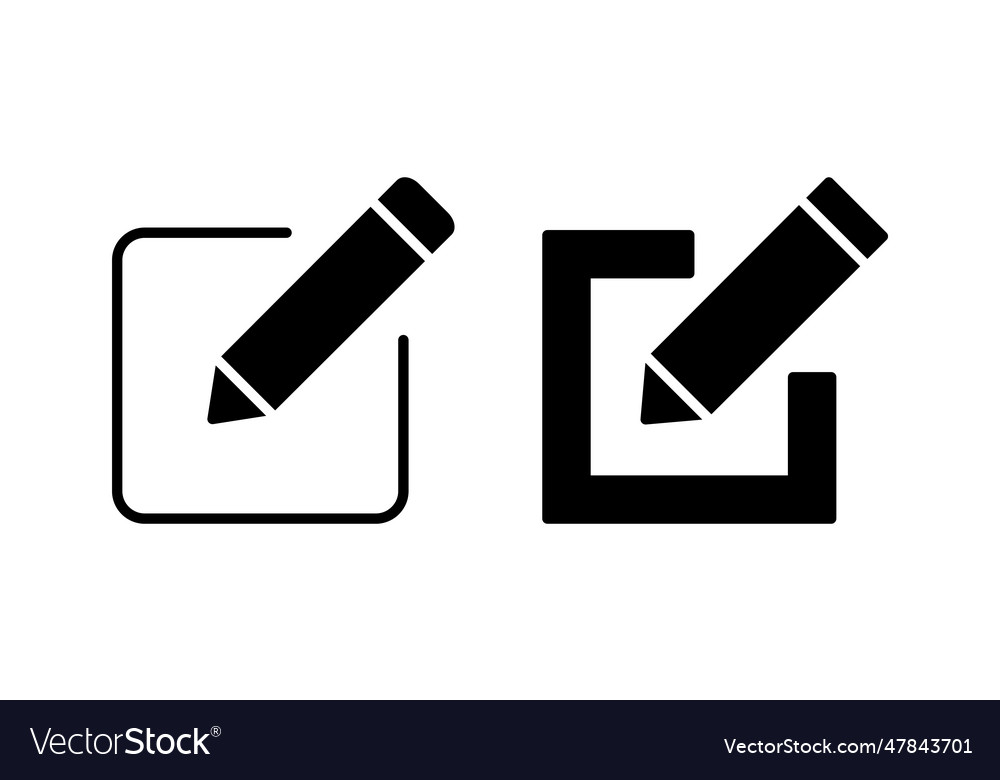 Edit icon document sign and symbol pencil Vector Image