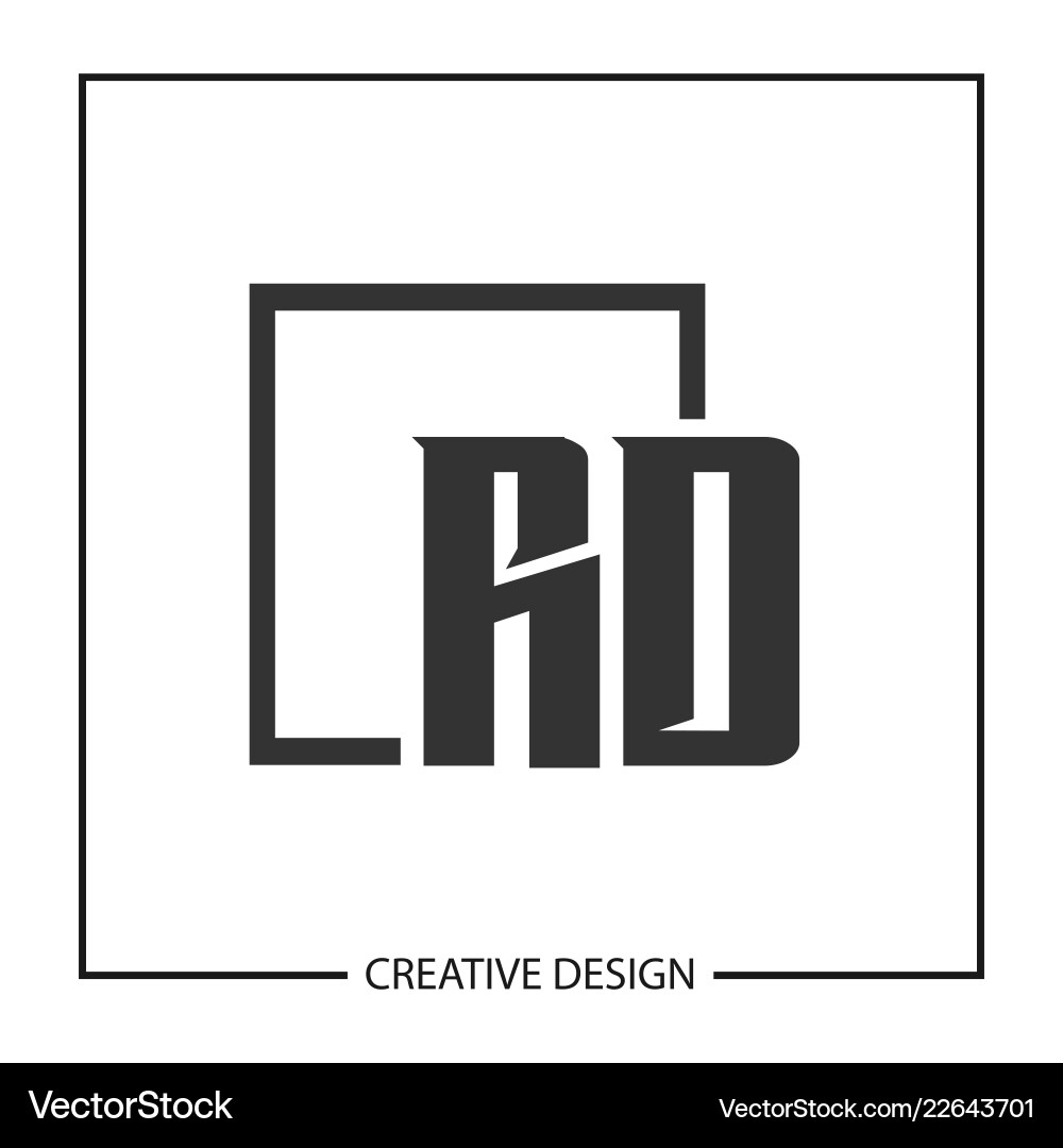 Initial letter rd logo template design Royalty Free Vector