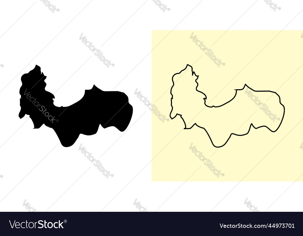 Pangasinan Map Philippines Asia Filled Royalty Free Vector