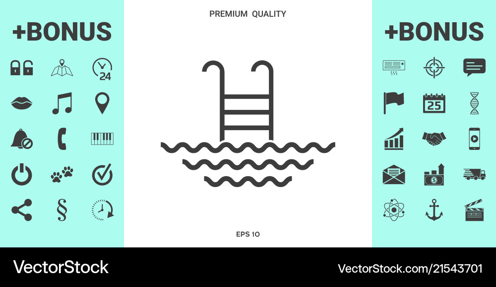 Pool line icon Royalty Free Vector Image - VectorStock