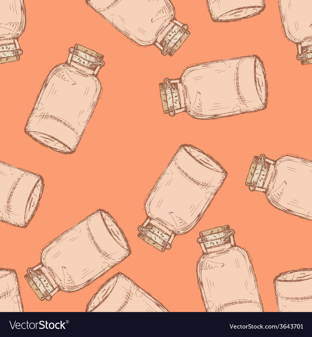 Sketch Jar With Cork In Vintage Style Royalty Free Vector Sketch Jar With Cork In Vintage Style Vector Image