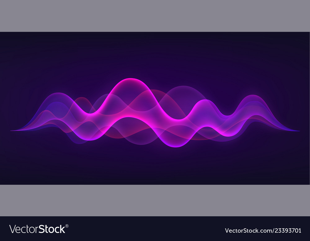 Sound Wave With Imitation Voice Sound Concept Vector Image