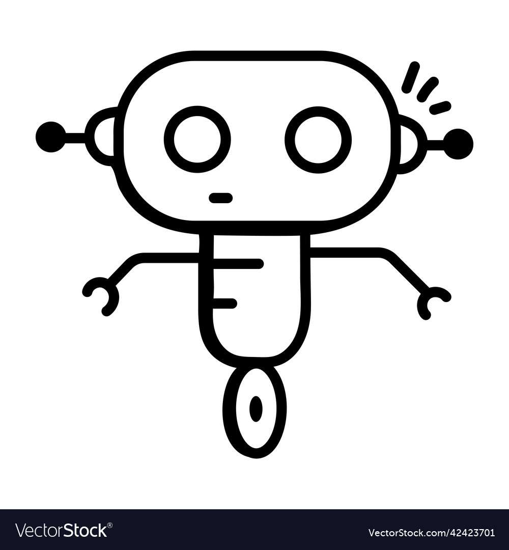 Space robot Royalty Free Vector Image - VectorStock