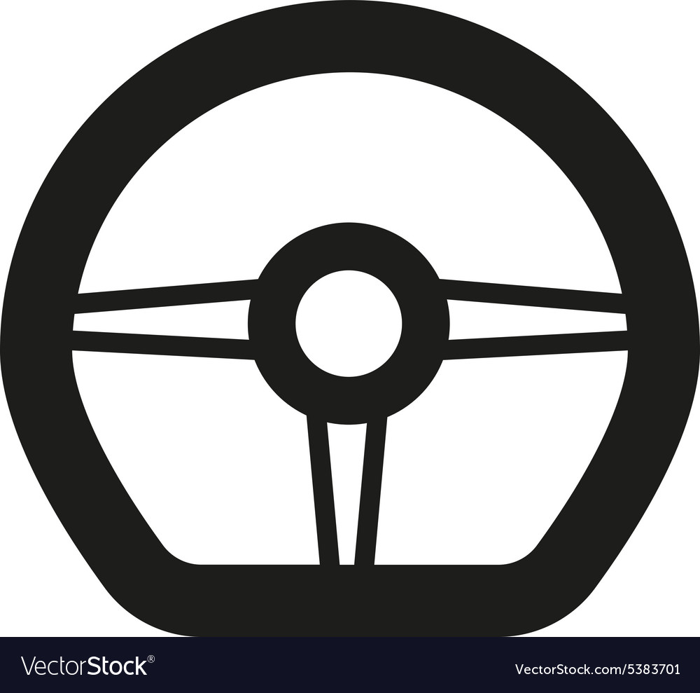 The steering wheel icon Auto symbol Flat Vector Image