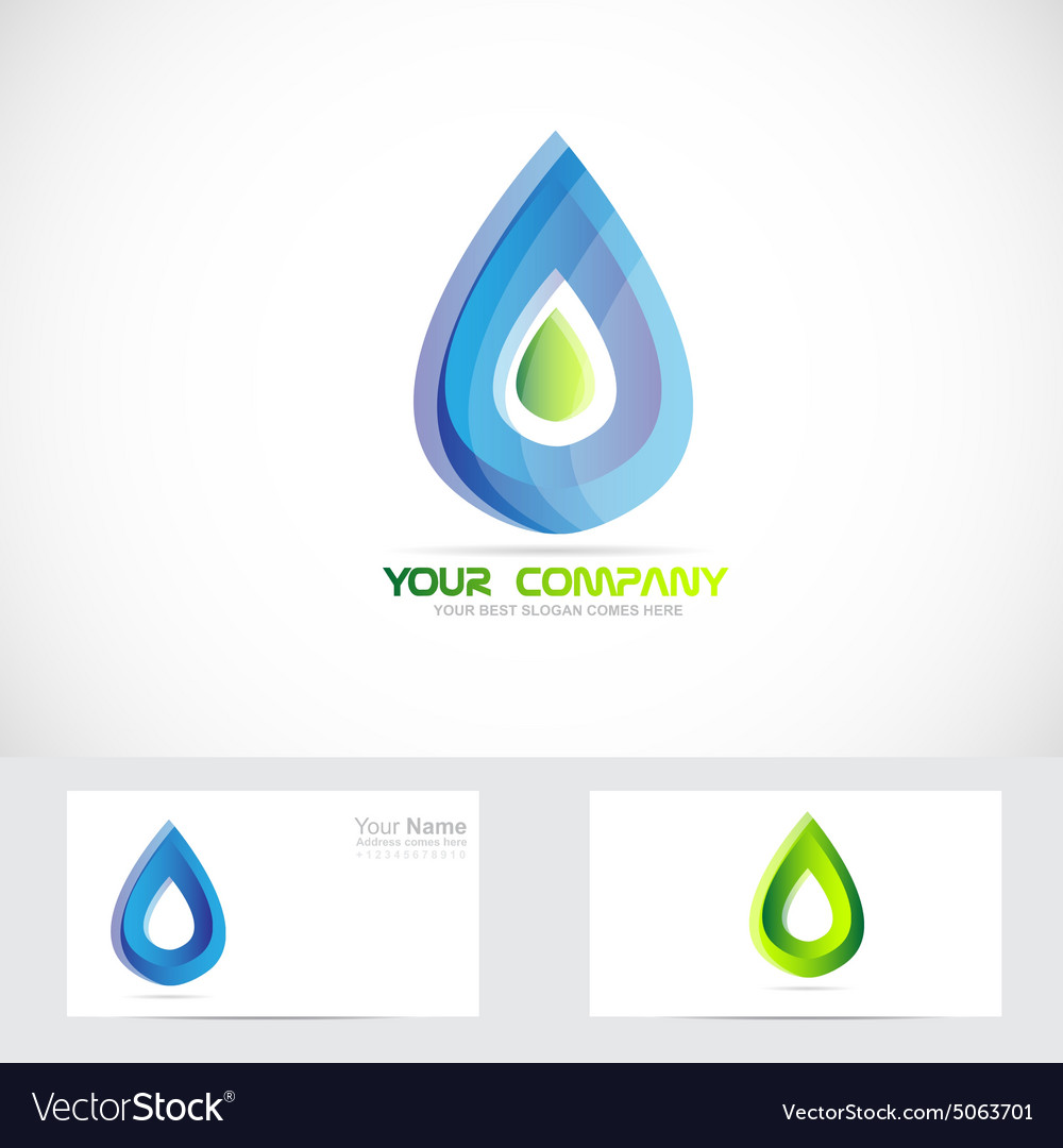 Water drop logo Royalty Free Vector Image - VectorStock