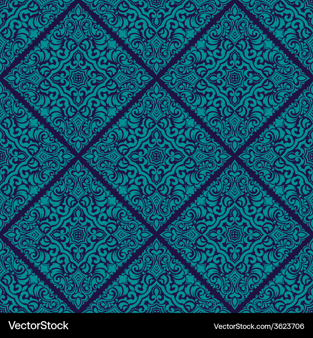 Damask seamless pattern background elegant luxury Vector Image