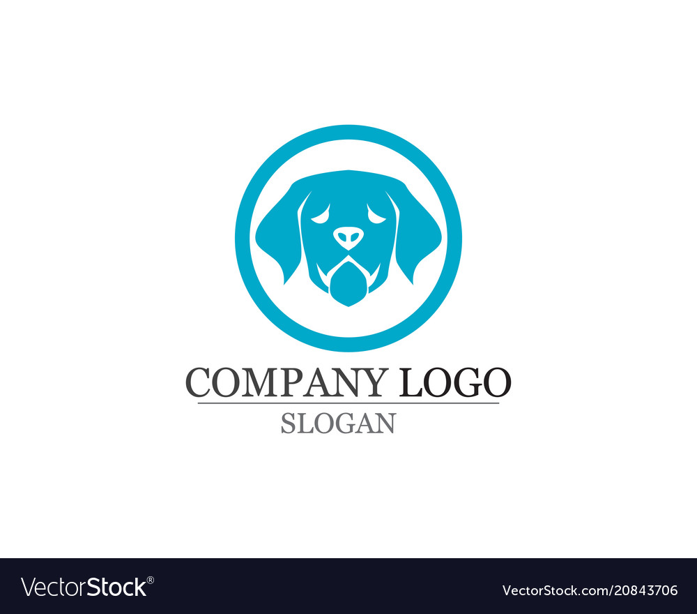 Dog love symbols logo and template Royalty Free Vector Image