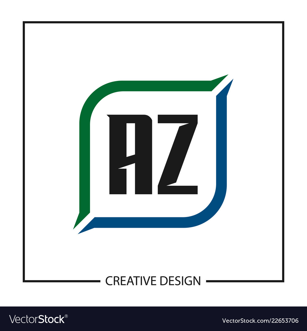 Original Buchstaben az Logo Vorlage Design