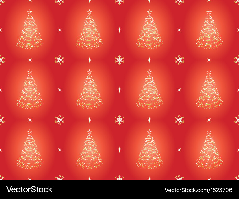 Pattern with christmas trees Royalty Free Vector Image