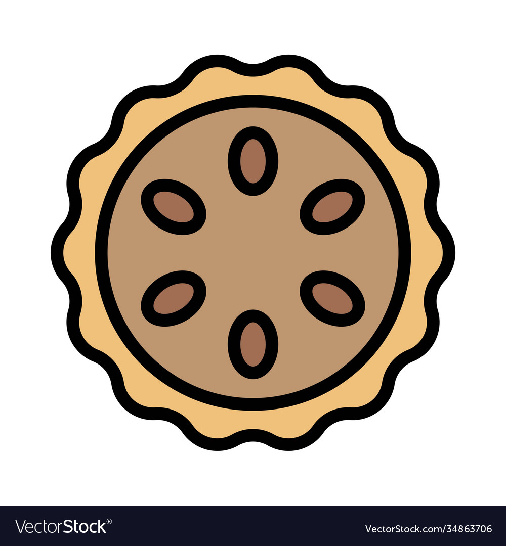 Pecan pie icon thanksgiving related