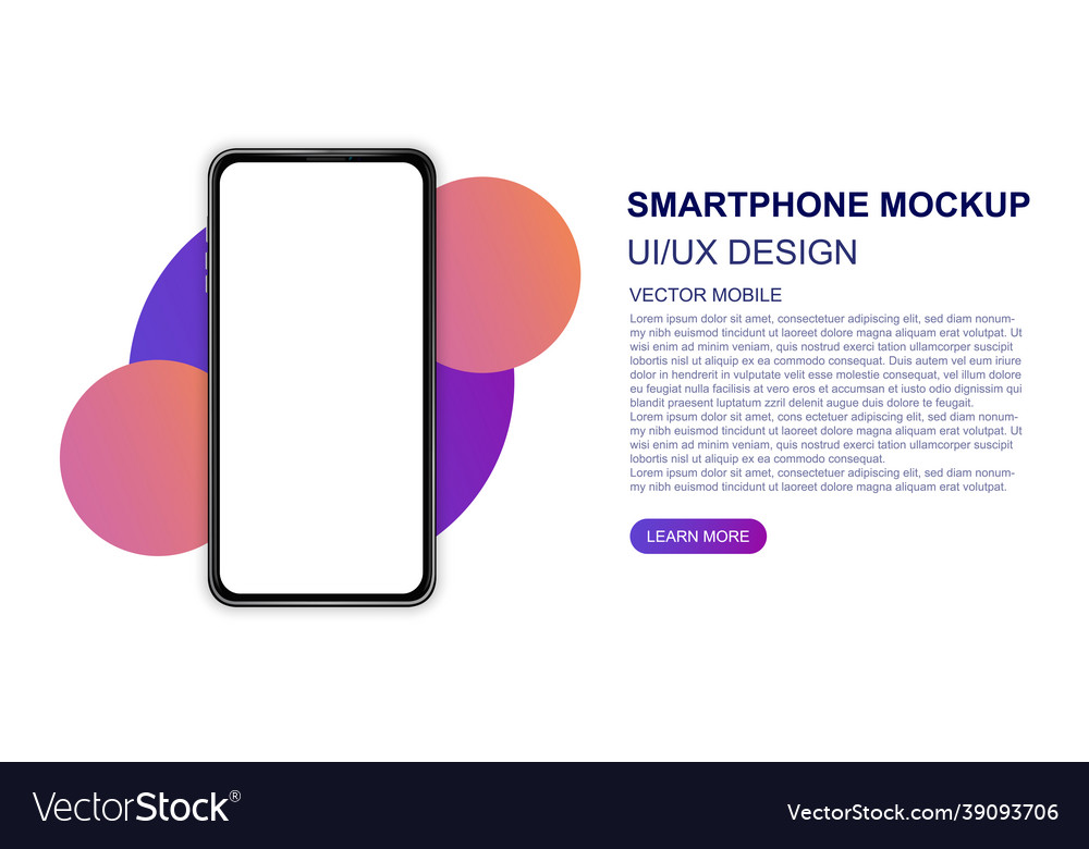 Realistic smartphone mockup