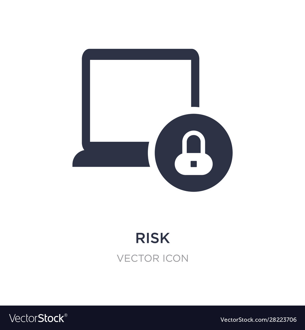 Risk icon on white background simple element from Vector Image