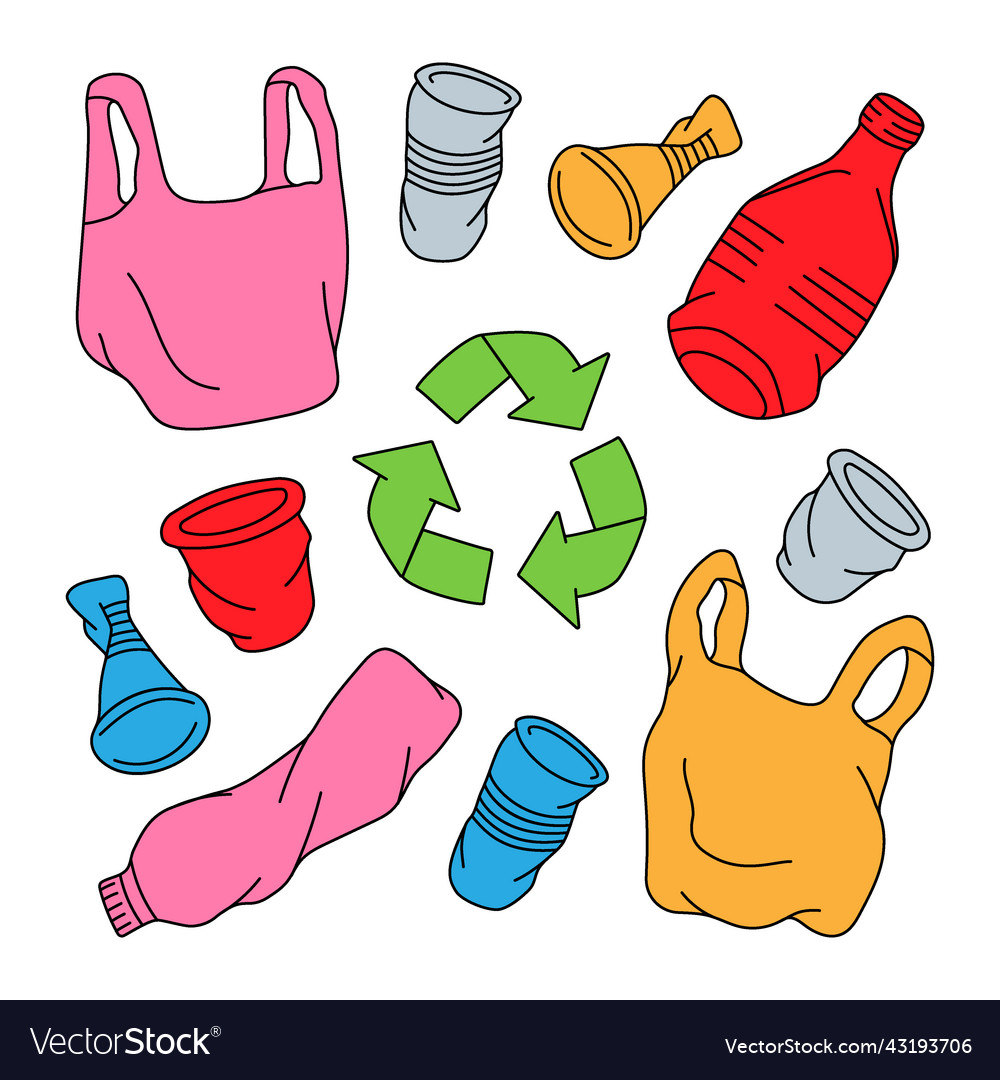 Unsorted garbage set recycling ecology problem