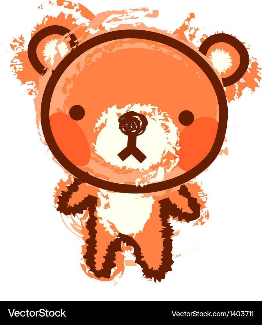 A bear is standing Royalty Free Vector Image - VectorStock