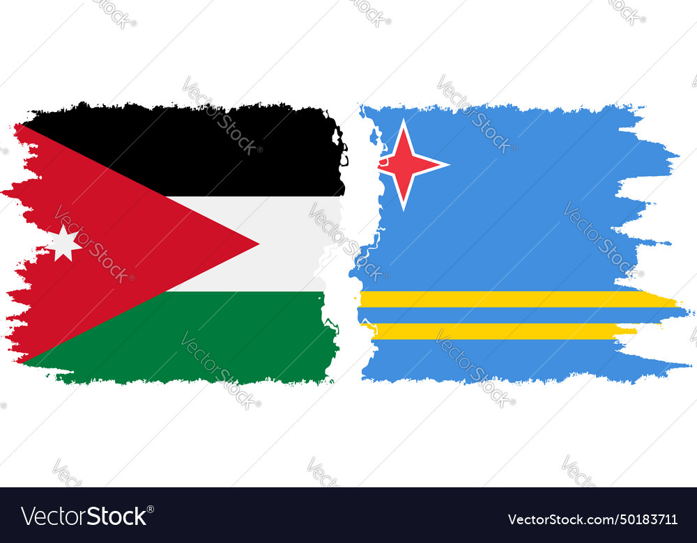 Aruba und jordan grunge flags verbindung