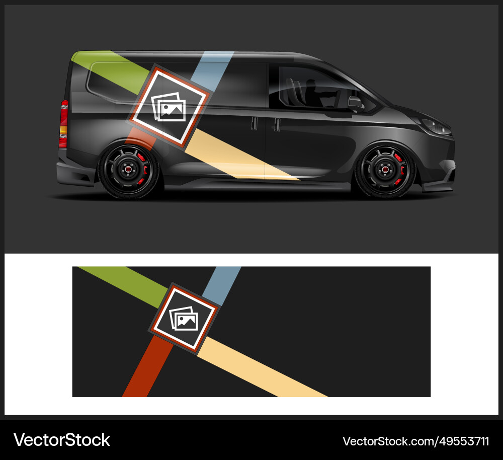 Best car wrap companies mockups Royalty Free Vector Image