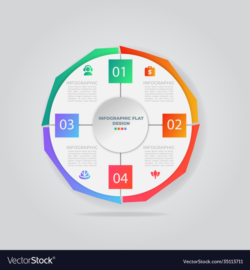Business data visualization process chart Vector Image