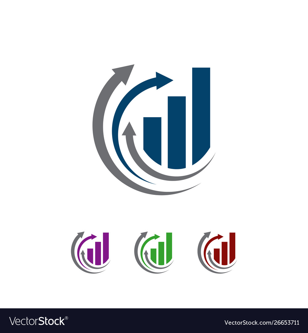 Chart with arrow up an abstract business