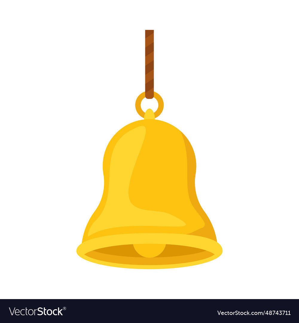 Hanging golden bell design Royalty Free Vector Image