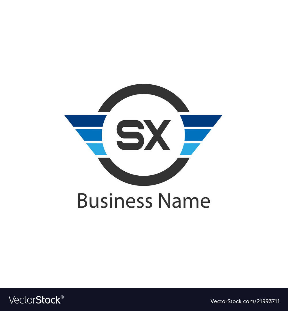 Initial letter sx logo template design