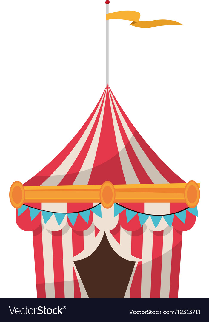 Isolated carnival tent design Royalty Free Vector Image