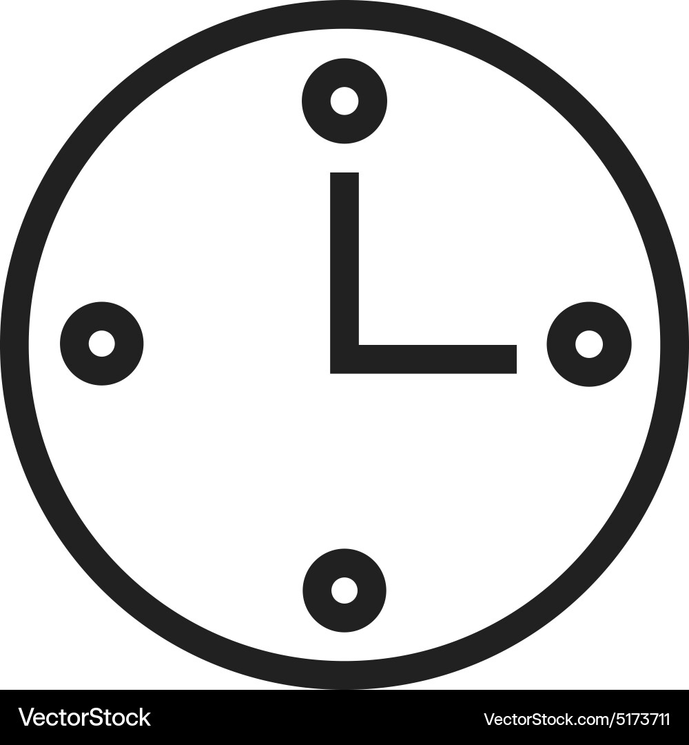 Wall clock Royalty Free Vector Image - VectorStock