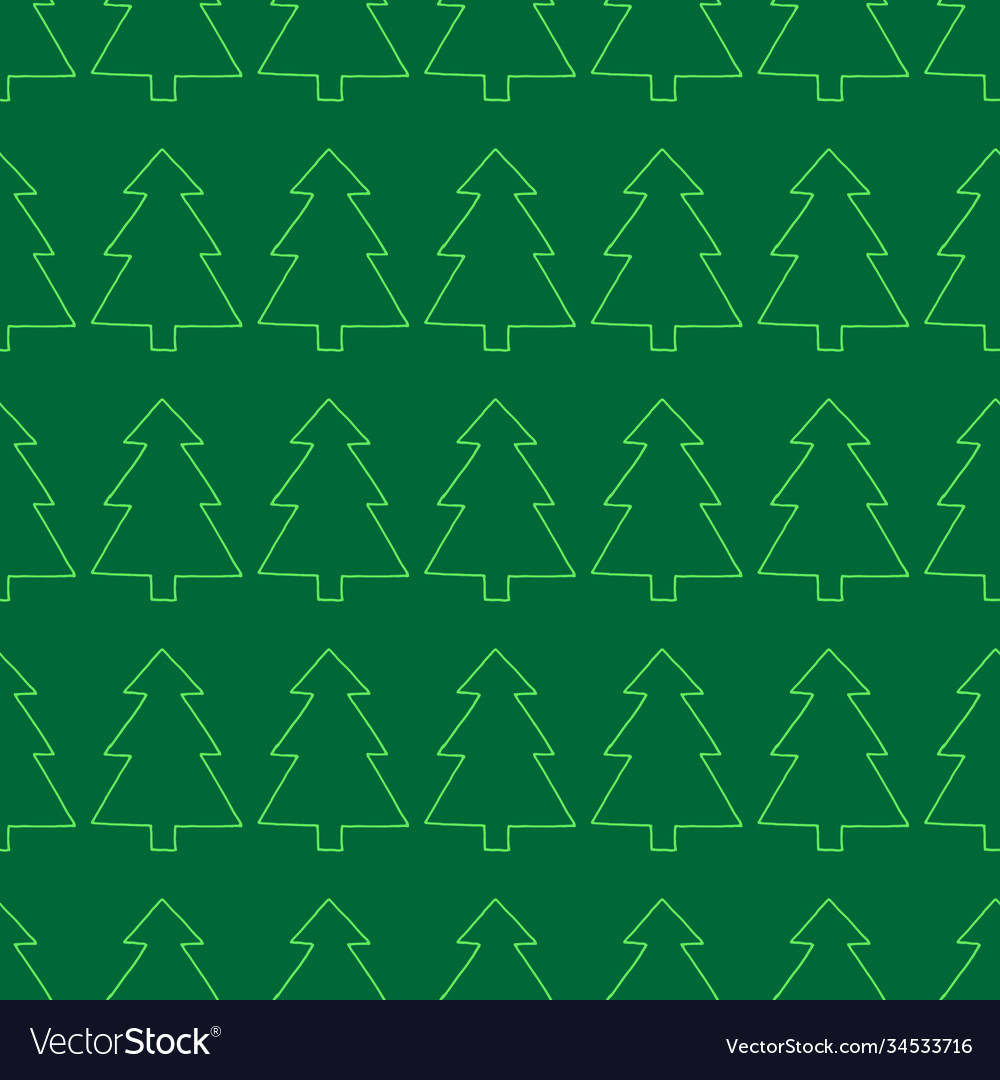 Christmas tree seamless pattern a seamless Vector Image