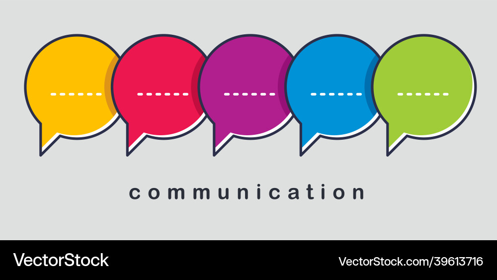 Communication concept shown with speech bubbles Vector Image