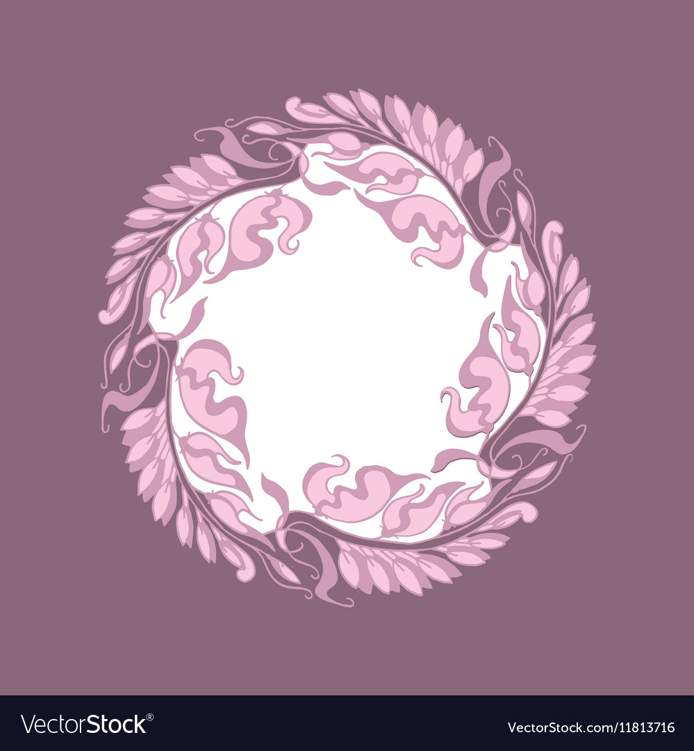 Light rose color art nouveau style