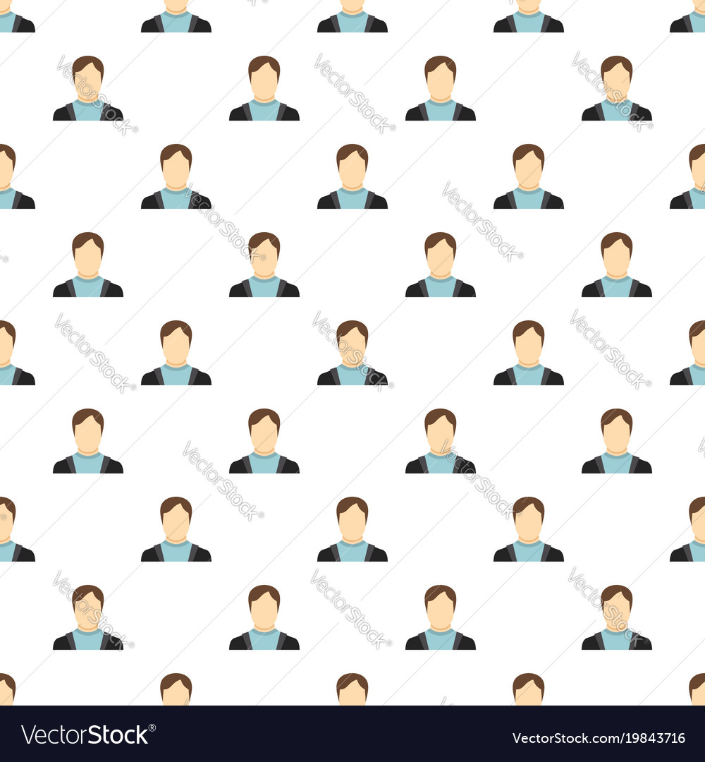 Man avatar pattern seamless Royalty Free Vector Image