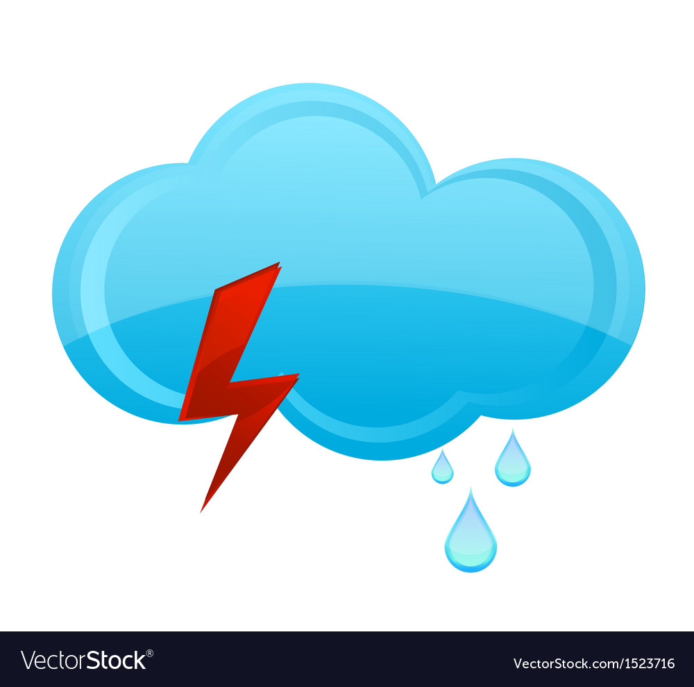 Nature Rain Cloud Symbol Blue Color Royalty Free Vector Nature Rain Cloud Symbol Blue Color Vector Image