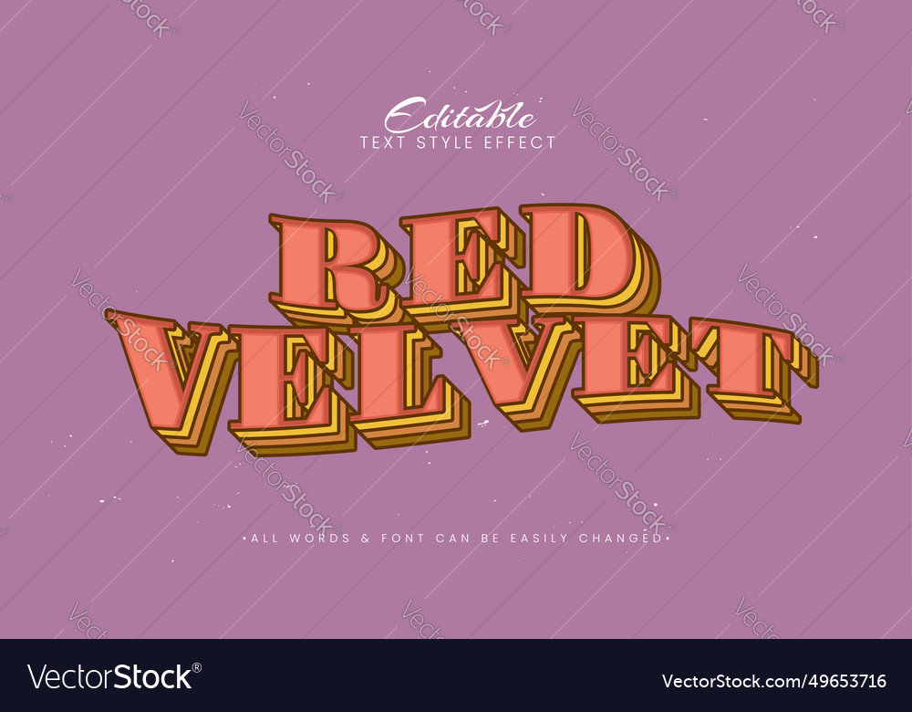 Roter Samt Vintage Retro 3d Text Stil Effekt